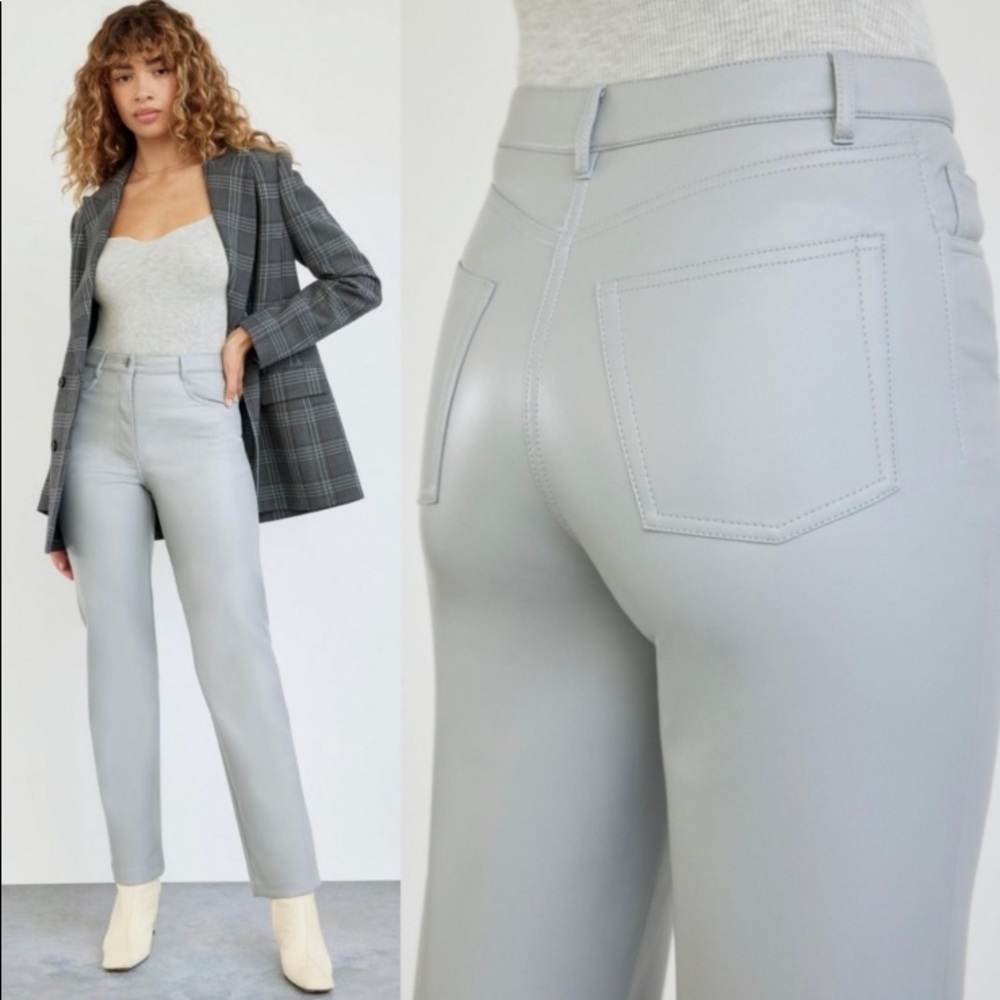 NWOT Aritzia Wilfred Vegan Leather Melina Pant Grey size Small